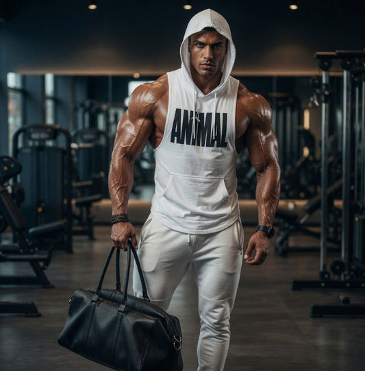 WILD INSTINCT – Apex Forge Animal Print Sleeveless Hoodie