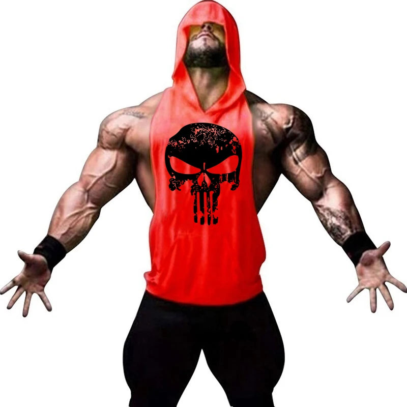 DEATH SKULL HOODIE – Apex Forge Sleeveless Muscle Hooded Tank