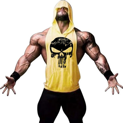 DEATH SKULL HOODIE – Apex Forge Sleeveless Muscle Hooded Tank