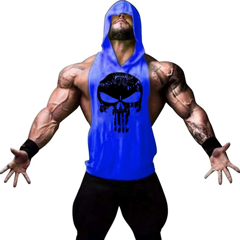 DEATH SKULL HOODIE – Apex Forge Sleeveless Muscle Hooded Tank