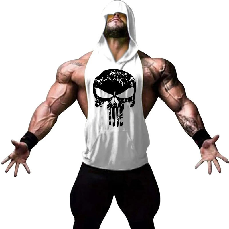 DEATH SKULL HOODIE – Apex Forge Sleeveless Muscle Hooded Tank