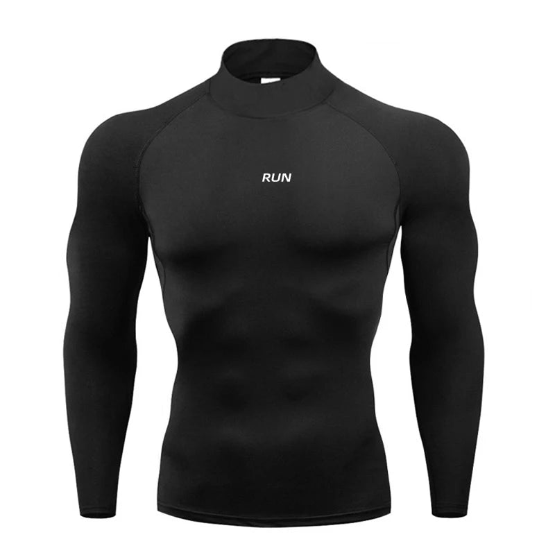 MEN'S PERFORMANCE TURTLENECK – Apex Forge Quick-Dry Compression Long Sleeve Tee