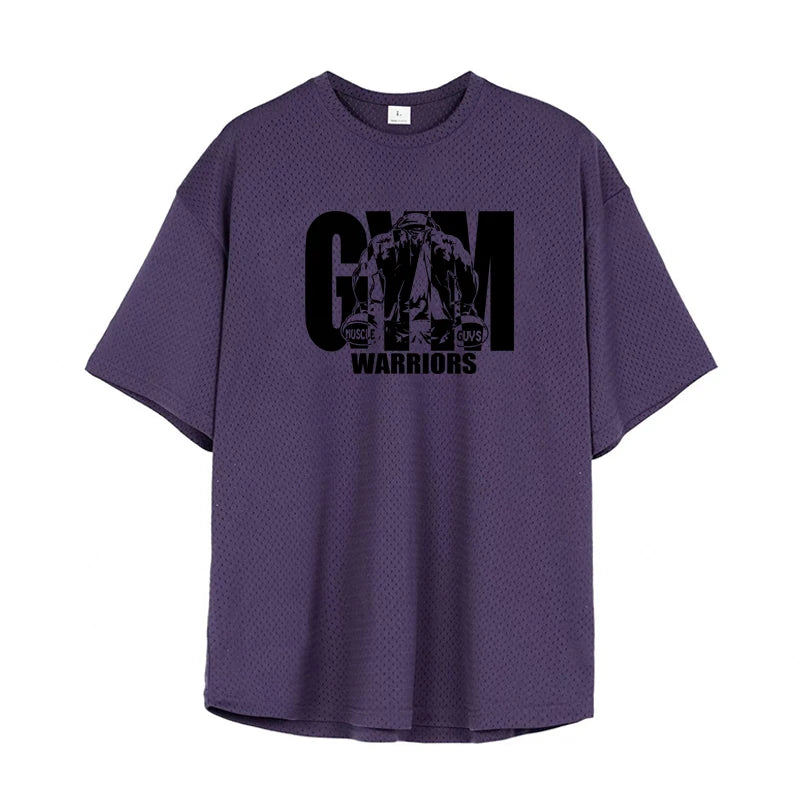 RISE OF THE GYM WARRIORS – Oversized Fit Motivational T-Shirt