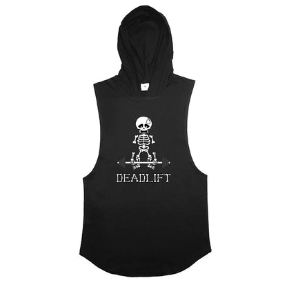 Skeleton Graphic Sleeveless Hoodie – Forge Series