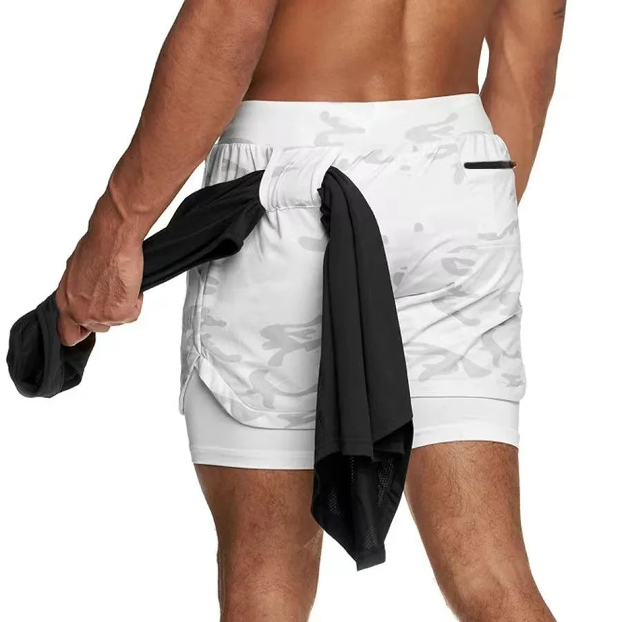 2-IN-1 COMPRESSION SHORTS – Apex Forge Summer Gym Running Shorts