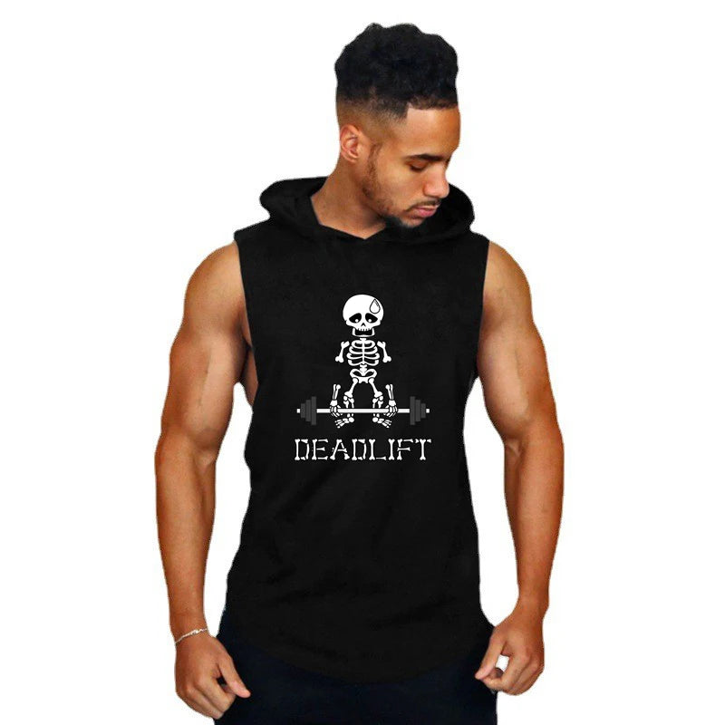 Skeleton Graphic Sleeveless Hoodie – Forge Series