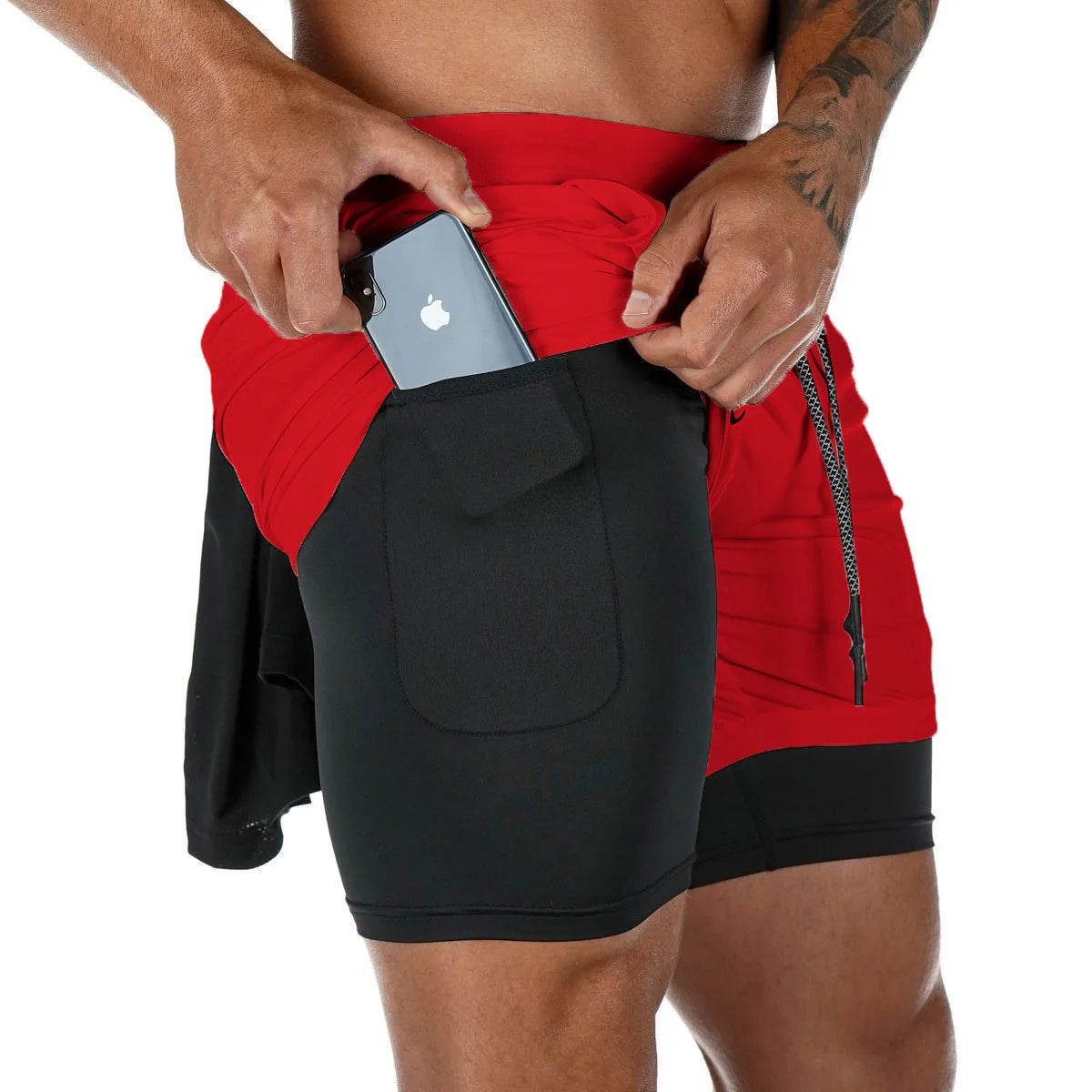 2-IN-1 COMPRESSION SHORTS – Apex Forge Summer Gym Running Shorts