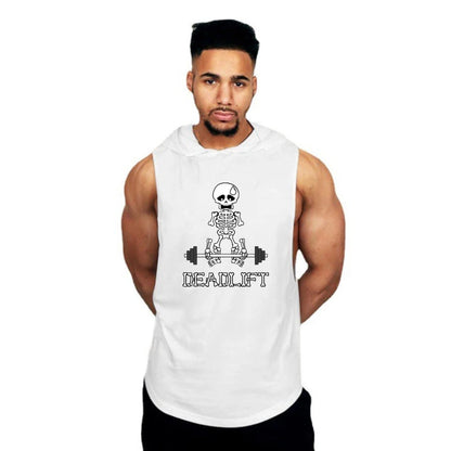 Skeleton Graphic Sleeveless Hoodie – Forge Series