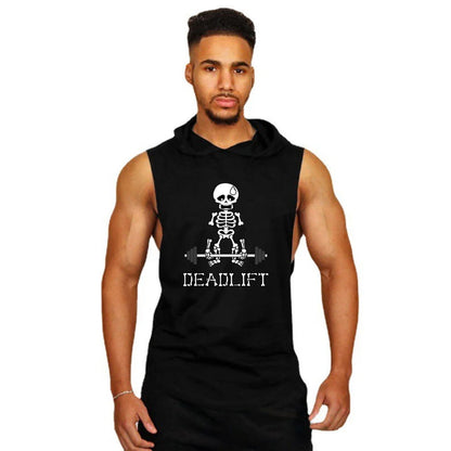 Skeleton Graphic Sleeveless Hoodie – Forge Series