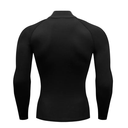 MEN'S PERFORMANCE TURTLENECK – Apex Forge Quick-Dry Compression Long Sleeve Tee