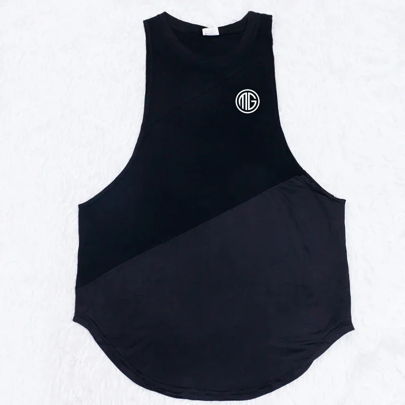 Black & White Split Tank Top – Forge Series
