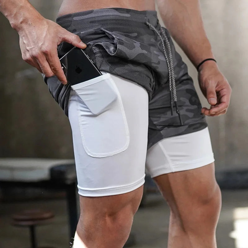 2-IN-1 COMPRESSION SHORTS – Apex Forge Summer Gym Running Shorts