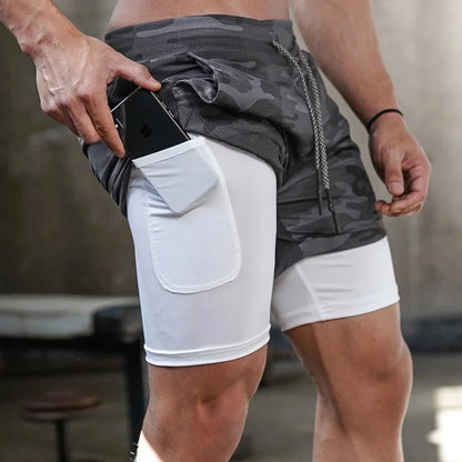 2-IN-1 COMPRESSION SHORTS – Apex Forge Summer Gym Running Shorts