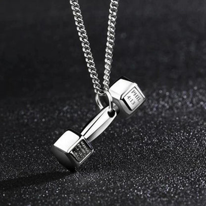 PHIL 4:13 – Apex Forge Dumbbell Strength Necklace