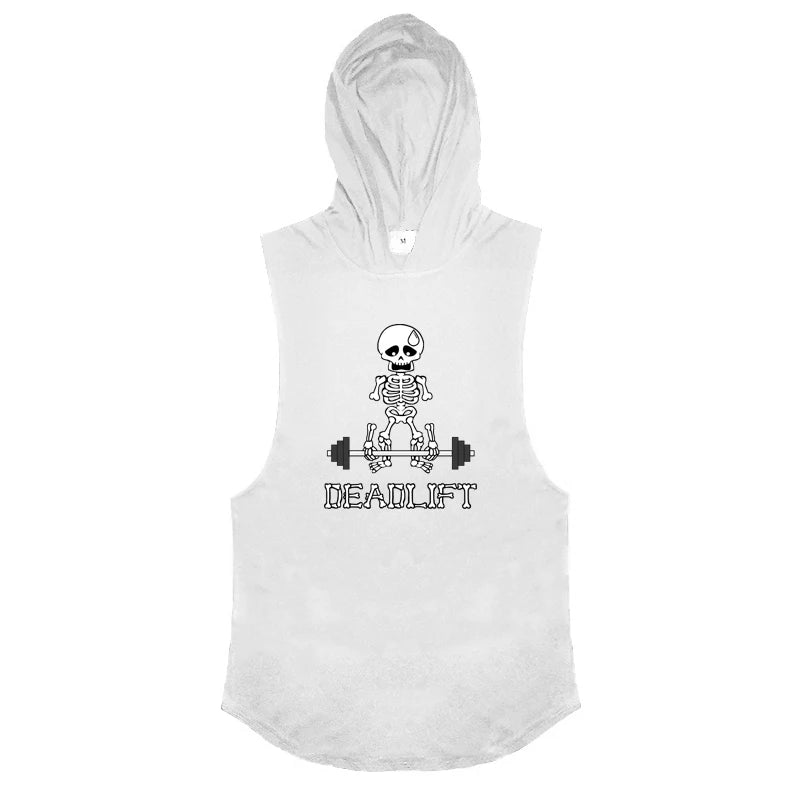 Skeleton Graphic Sleeveless Hoodie – Forge Series