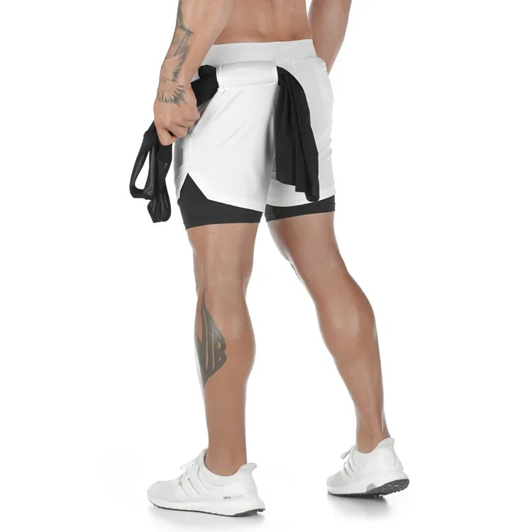 2-IN-1 COMPRESSION SHORTS – Apex Forge Summer Gym Running Shorts