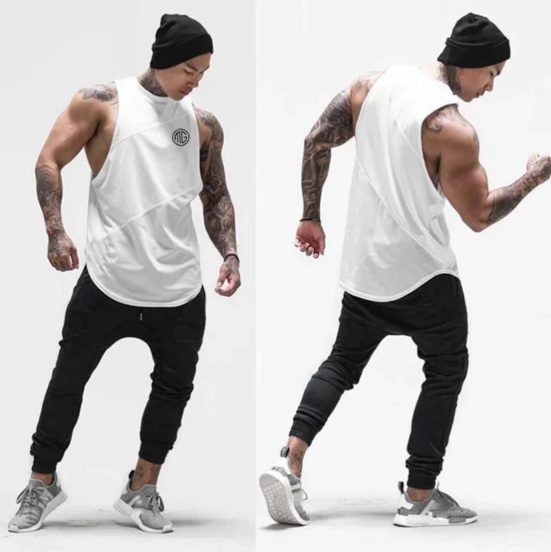 Black & White Split Tank Top – Forge Series