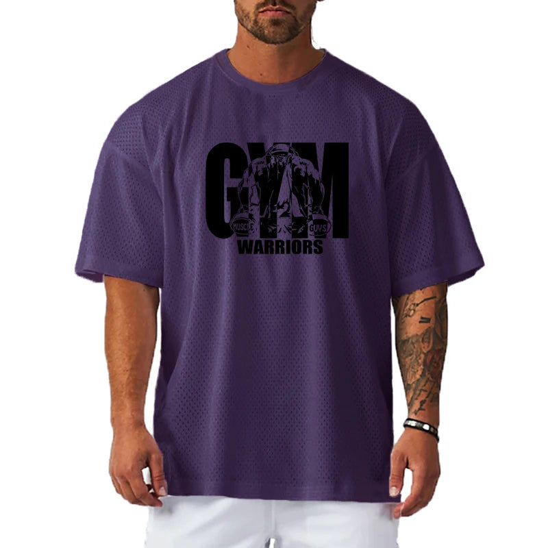 RISE OF THE GYM WARRIORS – Oversized Fit Motivational T-Shirt