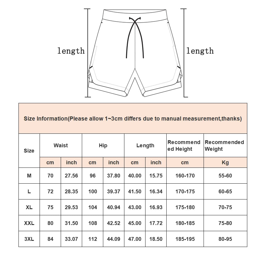 2-IN-1 COMPRESSION SHORTS – Apex Forge Summer Gym Running Shorts