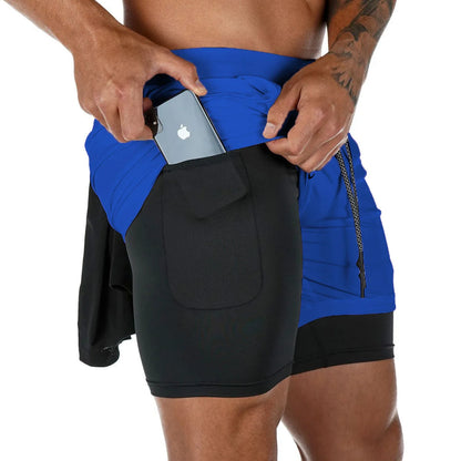 2-IN-1 COMPRESSION SHORTS – Apex Forge Summer Gym Running Shorts