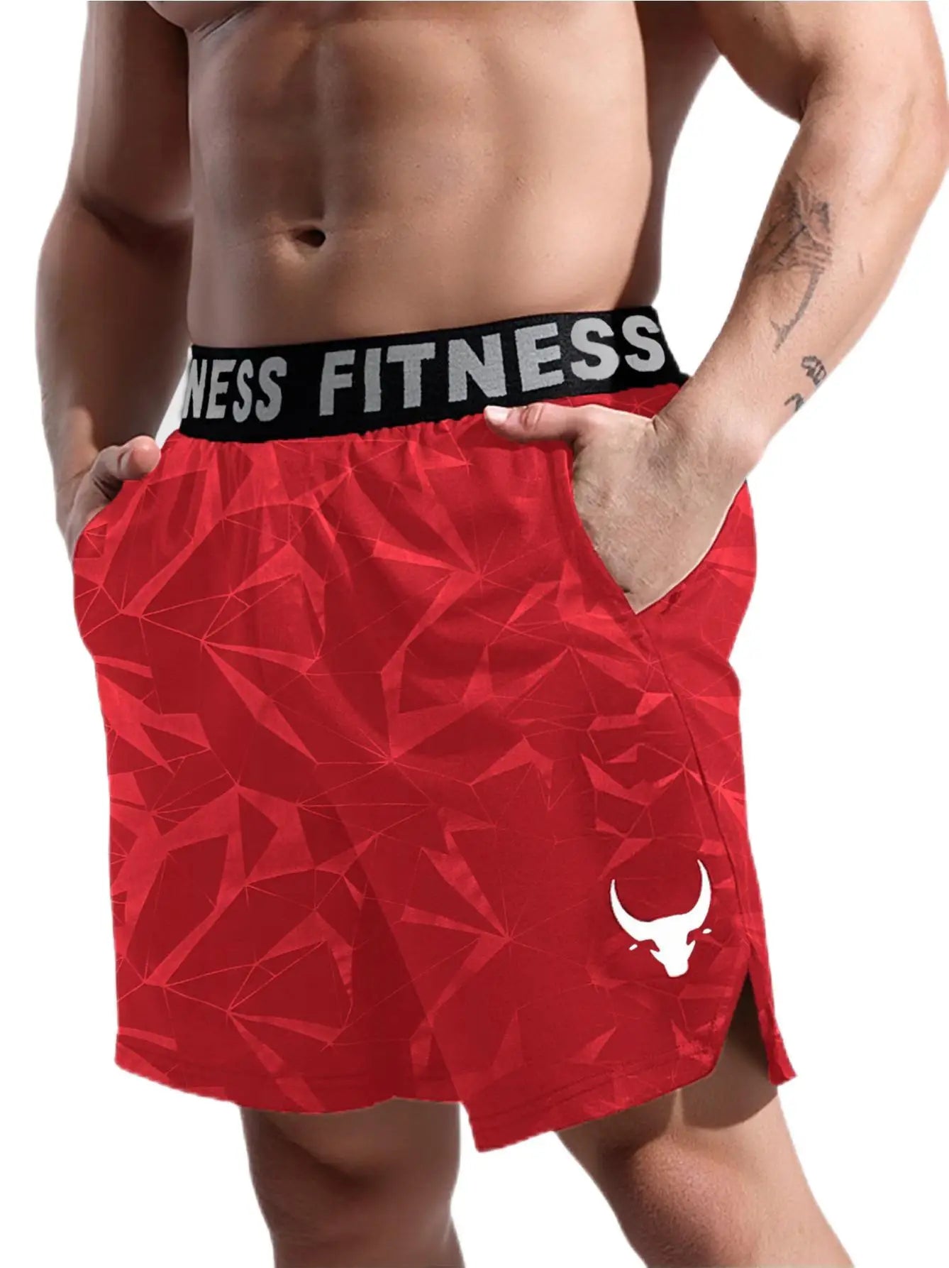 Apex Bull Charge Abstract Workout Shorts – Unstoppable Gym Wear