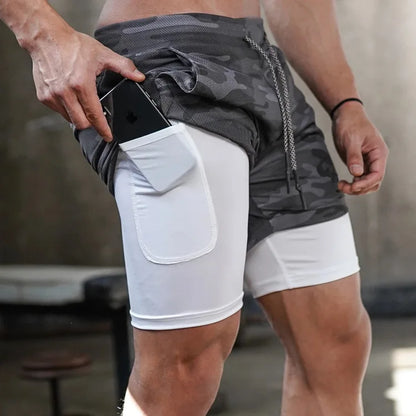 2-IN-1 COMPRESSION SHORTS – Apex Forge Summer Gym Running Shorts