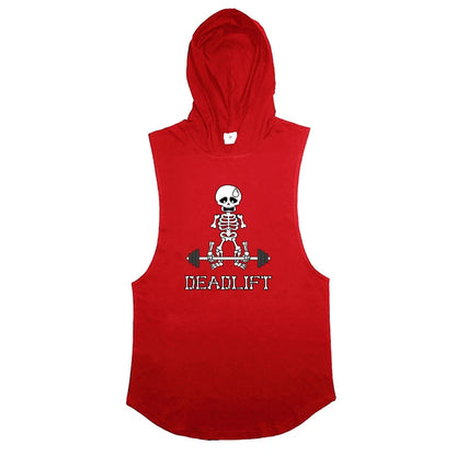 Skeleton Graphic Sleeveless Hoodie – Forge Series