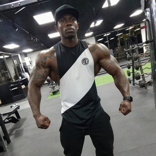 Black & White Split Tank Top – Forge Series